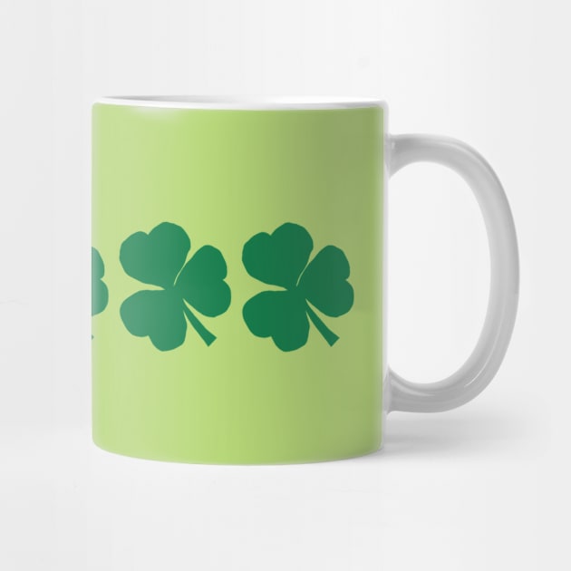 Five Kelly Green Shamrocks for St Patricks Day by ellenhenryart